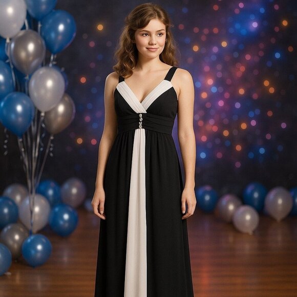 Vintage Y2K Taboo Women Evening Gown Size M Maxi Dress Formal Prom Made In USA - Picture 3 of 10